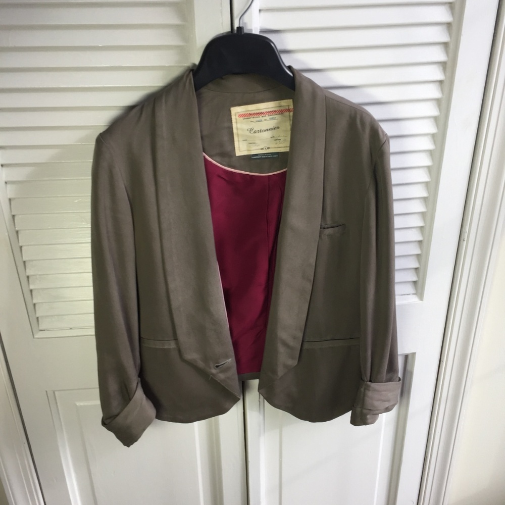 Anthropologie Cartonnier Miette gray blazer